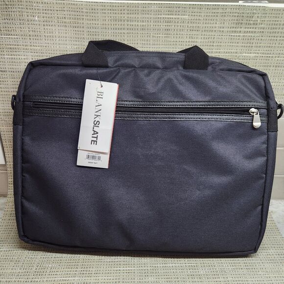 Blankslate Slim Brief Bag Solo New York Navy Blue NWT - Picture 1 of 10